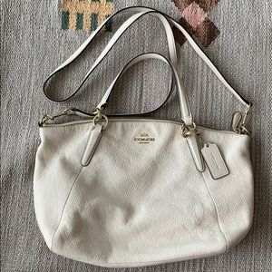 Coach White Leather Crossbody Bag